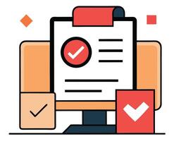 Document Approval and Task Completion Checklist vector