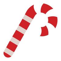 Striped Red Candy Cane with Rounded End vector