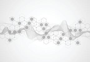 Abstract science template background. Technology lines and dots connection. vector