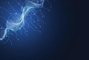 Abstract science template background. Technology structure molecule lines and dots connection. Wallpaper or banner with a DNA, Medical, Chemistry. vector