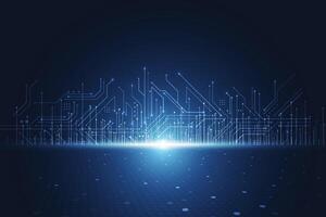 Abstract digital background with technology circuit board texture. Electronic motherboard illustration. Communication and engineering concept. vector