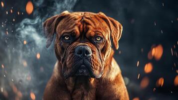 Angry Dog Clipart with Fierce Expression Artistic Context photo