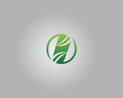 Green capsule surrounded by leaves, Nature and health symbol logo design concept template. vector