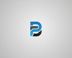 Letter PD or DP minimalist logo design concept template. vector