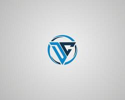 Letter DC abstract triangle logo icon design template elements. vector