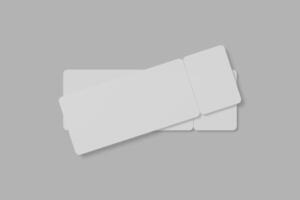 a white blank card on a gray background photo
