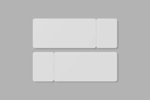 two ticket for mockup design or presentation photo