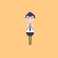 Minimalist School Boy Character in Uniform vector