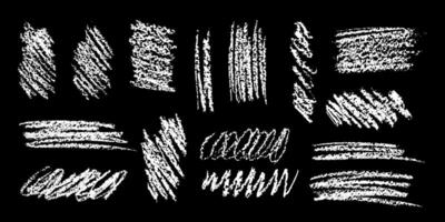 Black charcoal hatch patterns created through various techniques and styles vector