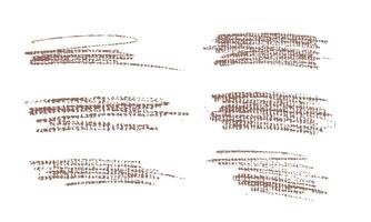 Pencil textures set in mocha for artistic applications and design vector