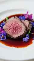 Michelin-Quality Beef Tenderloin with Sophisticated Presentation photo