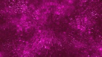 Shiny glitzy pink mirror ball effect background. This glittering sparkling disco party background is full HD and a seamless loop. video