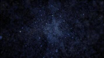 Flying at hyperspace warp speed through a tunnel of glowing blue stars and particles in outer space. Galaxy starburst motion background. Full HD and looping animation. video