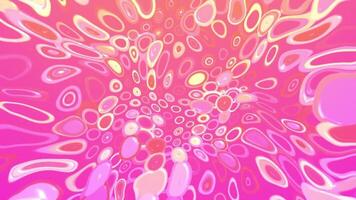 Trendy pink retro pattern background animation with groovy colorful psychedelic circles and concentric circles. This fun vintage motion background is full HD and a seamless loop. video