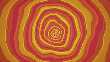 Trendy cartoon style background animation with rippling wavy circles. Trippy organic fluid motion in warm vintage color tones. Full HD looping psychedelic animation. video