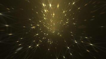 Celebration party background with shiny golden twinkling star particles. This glittering luxury animation is full HD and a seamless loop. video
