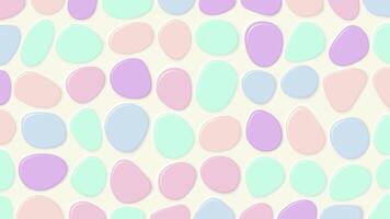 Shiny morphing organic blob shapes pattern background in cute pastel color tones. Full HD and looping abstract animation. video