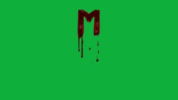Seamless Eerie Font Animation with Green Screen Background video