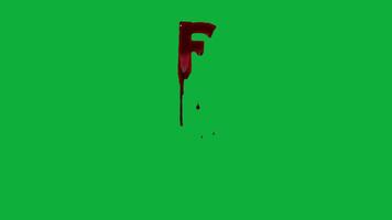 Green screen motion graphics - Bleeding Alphabet Letters video