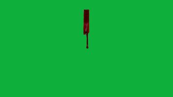 Animated Bleeding Alphabet Letters with Green Screen Background video