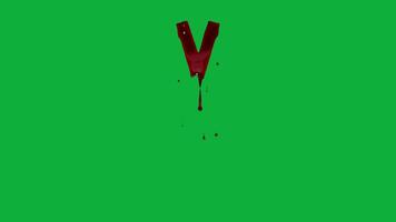 Seamless Bleeding Alphabet Letter - Create Haunted Text Animation video