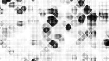 Black and white halftone dots creating abstract shapes ideal for graphic design projects backgrounds patterns and artistic concepts video