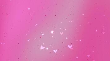 cute valentine pink gradient background featuring glowing light effects and scattered heart elements best for overlay project design as cute valentine background aesthetic valentines background etc video