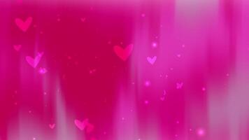 pink gradient background with glowing heart shapes and soft light effects Perfect for Valentines Day romantic designs or celebration event themes video