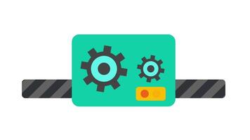 A control panel with gears, representing industrial automation, machinery operation, and the technology used in mechanical systems for production. video