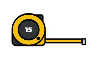 A measuring tape used for precise measurements in construction, carpentry, and engineering to ensure accuracy and proper alignment of materials. video