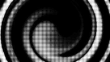 Black and white swirling halftone pattern suitable for backgrounds posters and print designs with a dynamic and modern aesthetic appeal video