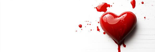 Bleeding Heart with copy space, photorealistic Bleeding Heart flower, isolated on white photo