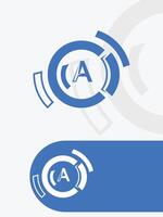 letter a logo design template for technology related business vector