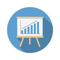 Graph icon, flat design vector
