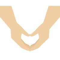 Hands showing heart shape vector