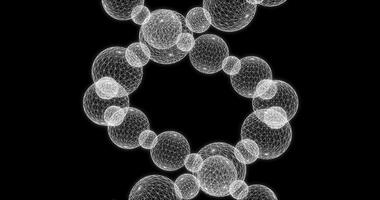 Hologram screen 3d of a macromolecule - loop video