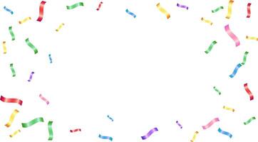 Cute frame background illustration with pastel-colored confetti celebration party design element vector