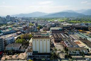 Aerial view of Yilan Distillery Chia Chi Lan Liquor Museum in Yilan, Taiwan photo