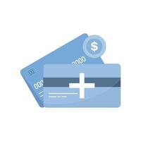 ATM card concept with plus sign and dollar symbol, Ideal for finance, banking, fintech and digital payments. Flat design illustration on background. vector