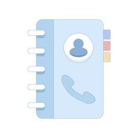 Contact Blue Color Icon Design. Web and Mobile Application Symbol. Flat illustration on White Background. vector