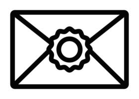 An envelope with a seal on it vector