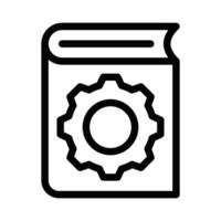 A book with gears on it vector