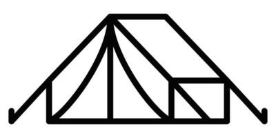 A tent icon on a white background vector