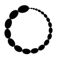 Diminishing Ellipses Form Circular Pattern, Black and White vector
