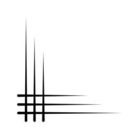 Abstract Line Corner Flourish, corner element frame border template vector