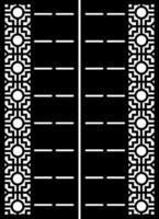 Decorative panel with geometric design for laser cutting or CNC vector
