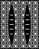 Geometric Pattern Design in Black and White for Decorative Panel vector