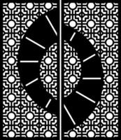 Geometric Pattern Laser Cut Panel Design vector