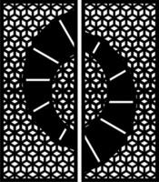 Geometric pattern decorative panel for screen vector