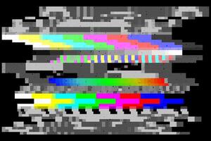 TV channel analog glitch color vhs static noise. illustration vector
